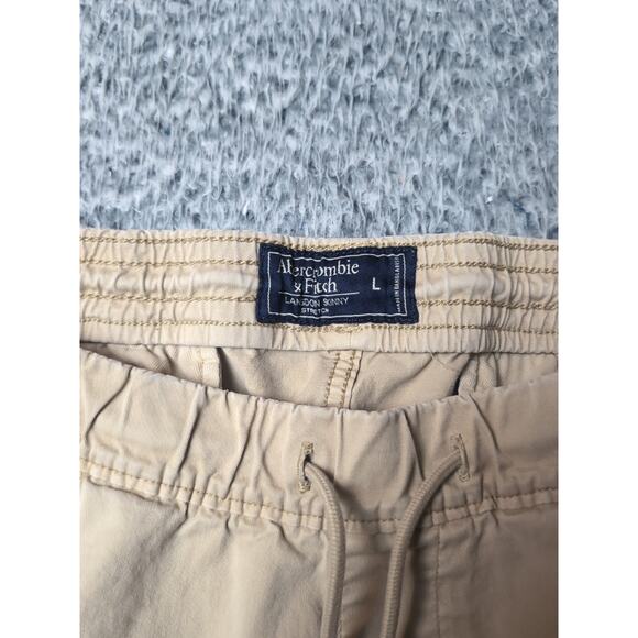 Abercrombie Fitch Pants Men Large Beige Pull On Jogger Casual Skater Normcore - Picture 4 of 10